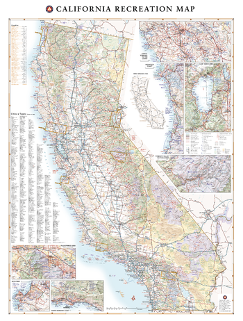 California Recreation Wall Map – 26 inch