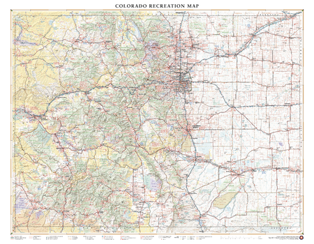 Colorado Recreation Wall Map – 26 inch
