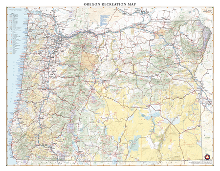 Oregon Recreation Wall Map – 26 inch