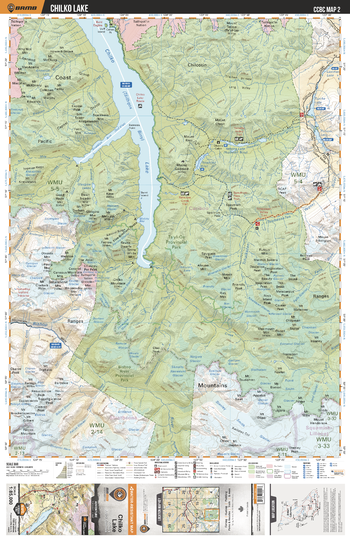 CCBC02 Chilko Lake - Cariboo Chilcotin Coast BC Topo