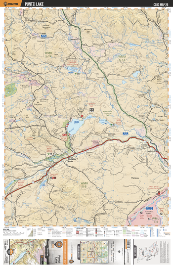 CCBC26 Puntzi Lake - Cariboo Chilcotin Coast BC Topo