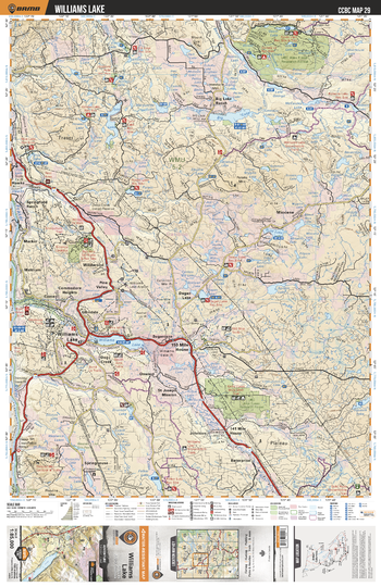 CCBC29 Williams Lake - Cariboo Chilcotin Coast BC Topo