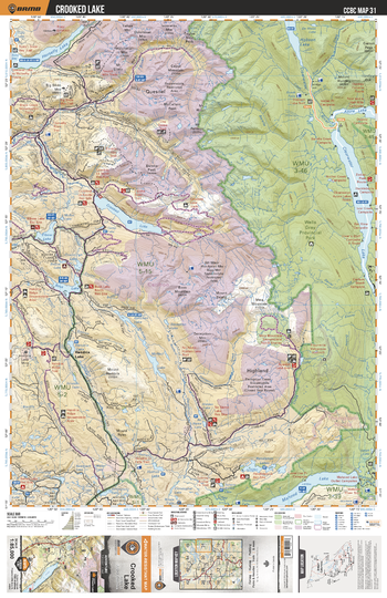 CCBC31 Crooked Lake - Cariboo Chilcotin Coast BC Topo