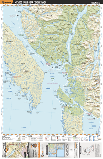 CCBC33 Kitasoo Spirit Bear Conservancy - Cariboo Chilcotin Coast BC Topo