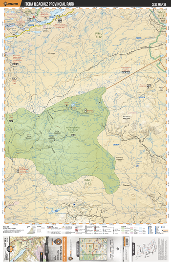 CCBC39 Itcha Ilgachuz Provincial Park - Cariboo Chilcotin Coast BC Topo