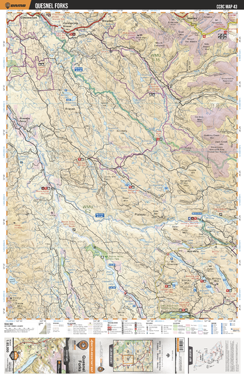 CCBC43 Quesnel Forks - Cariboo Chilcotin Coast BC Topo