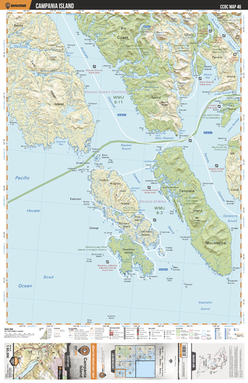 CCBC46 Campania Island - Cariboo Chilcotin Coast BC Topo