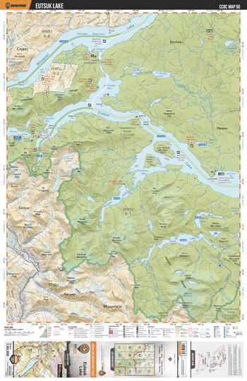 CCBC50 Eutsuk Lake - Cariboo Chilcotin Coast BC Topo