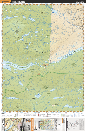 CCBC51 Redfern Rapids - Cariboo Chilcotin Coast BC Topo