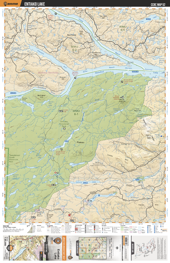 CCBC52 Entiako Lake - Cariboo Chilcotin Coast BC Topo