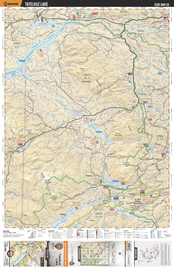 CCBC53 Tatelkuz Lake - Cariboo Chilcotin Coast BC Topo