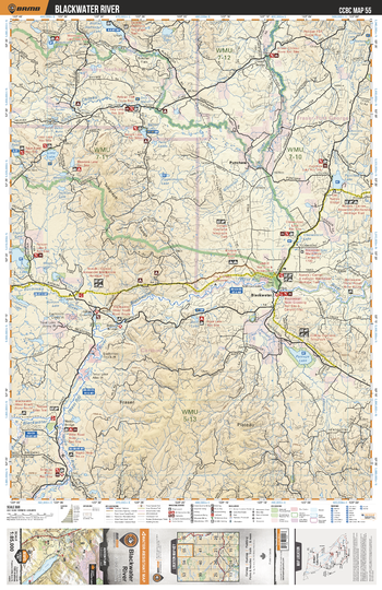 CCBC55 Blackwater River - Cariboo Chilcotin Coast BC Topo