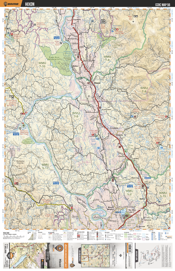 CCBC56 Hixon - Cariboo Chilcotin Coast BC Topo