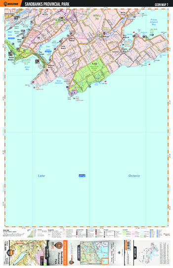CCON07 Sandbanks Provincial Park - Cottage Country Ontario Topo
