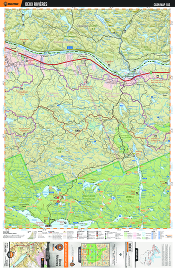 CCON103 Deux Rivières - Cottage Country Ontario Topo