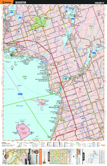 CCON22 Beaverton - Cottage Country Ontario Topo