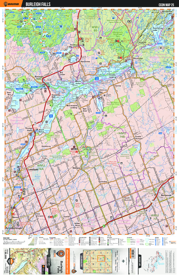CCON25 Burleigh Falls - Cottage Country Ontario Topo
