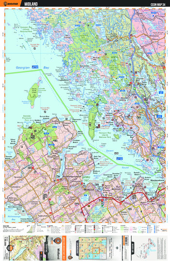 CCON34 Midland - Cottage Country Ontario Topo
