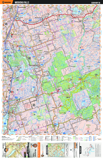 CCON36 Muskoka Falls - Cottage Country Ontario Topo