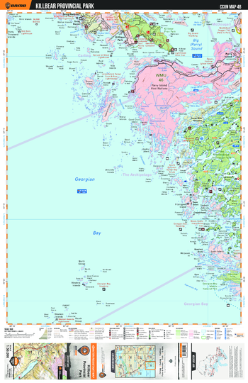 CCON48 Killbear Provincial Park - Cottage Country Ontario Topo