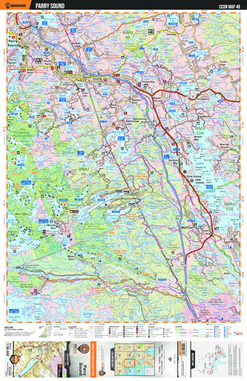 CCON49 Parry Sound - Cottage Country Ontario Topo