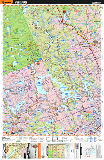 CCON54 Wilberforce - Cottage Country Ontario Topo