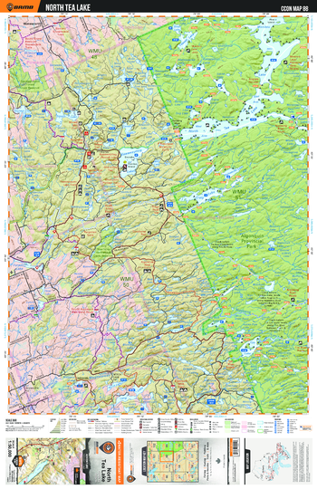 CCON88 North Tea Lake - Cottage Country Ontario Topo