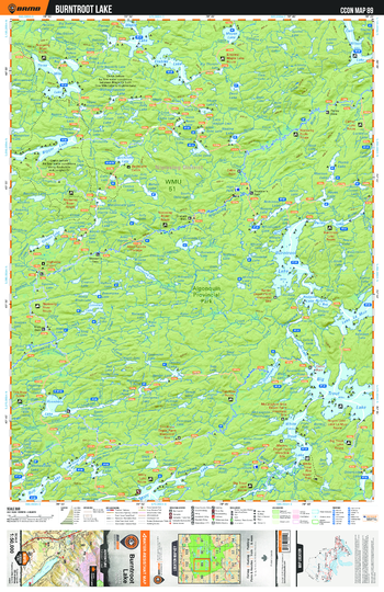 CCON89 Burntroot Lake - Cottage Country Ontario Topo