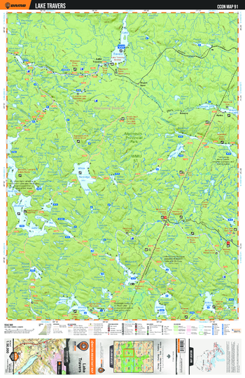 CCON91 Lake Travers - Cottage Country Ontario Topo