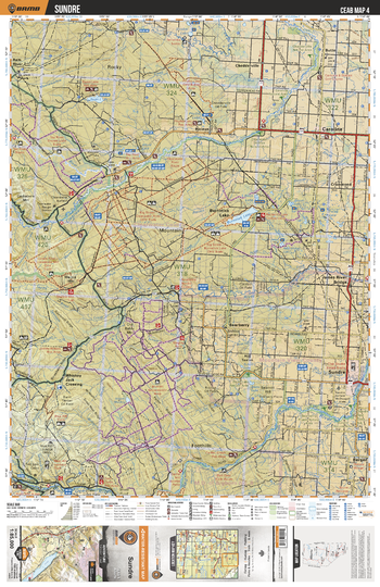 CEAB04 Sundre - Central Alberta Topo