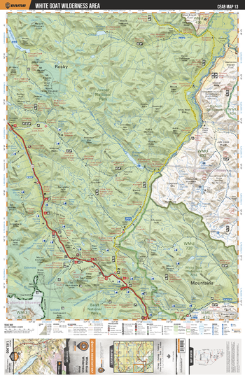 CEAB13 White Goat Wilderness Area - Central Alberta Topo