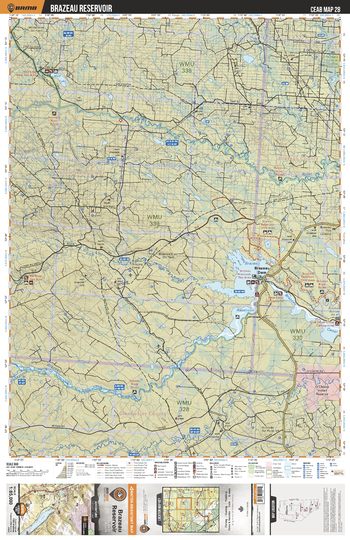 CEAB28 Brazeau Reservoir - Central Alberta Topo