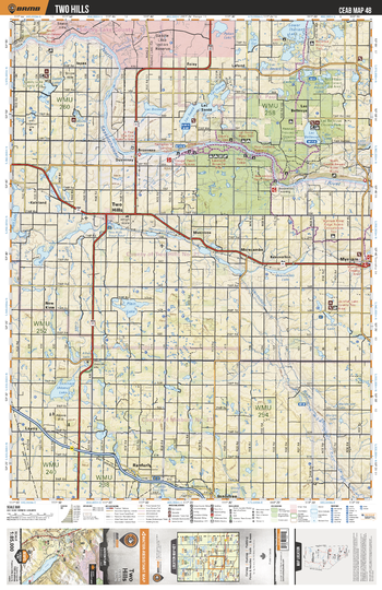 CEAB48 Two Hills - Central Alberta Topo