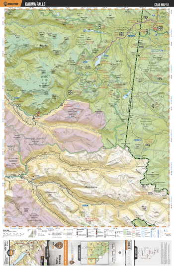 CEAB51 Kakwa Falls - Central Alberta Topo