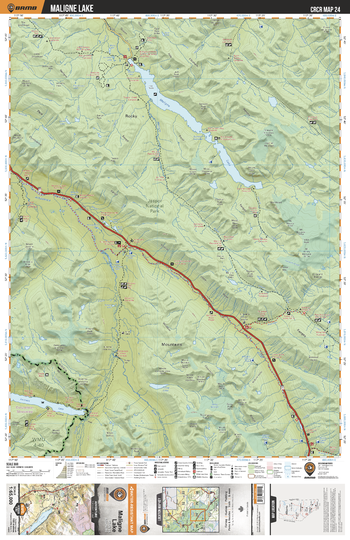 CRCR24 Maligne Lake - Canadian Rockies Topo