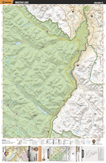 CRCR25 Brazeau Lake - Canadian Rockies Topo