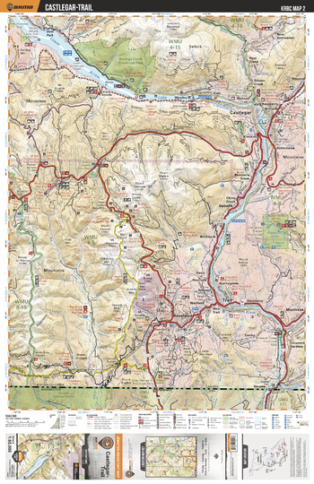 KRBC02 Castlegar Trail - Kootenay Rockies BC Topo