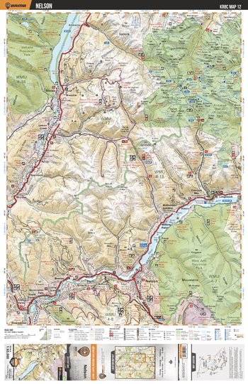KRBC12 Nelson - Kootenay Rockies BC Topo