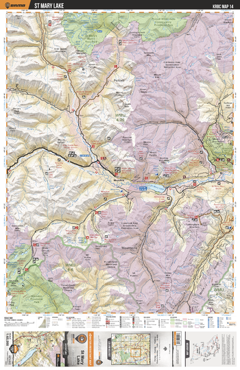 KRBC14 St Mary Lake - Kootenay Rockies BC Topo