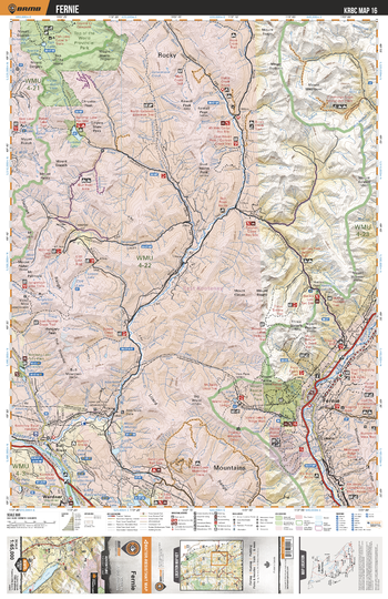 KRBC16 Fernie - Kootenay Rockies BC Topo