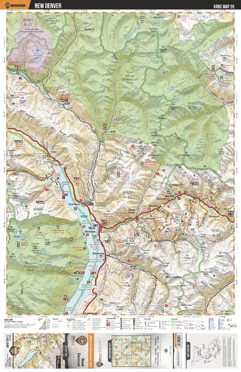 KRBC20 New Denver - Kootenay Rockies BC Topo