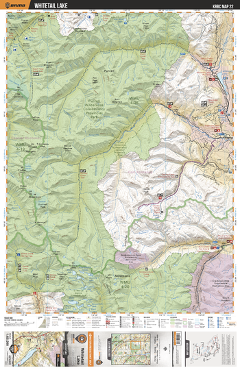 KRBC22 Whitetail Lake - Kootenay Rockies BC Topo