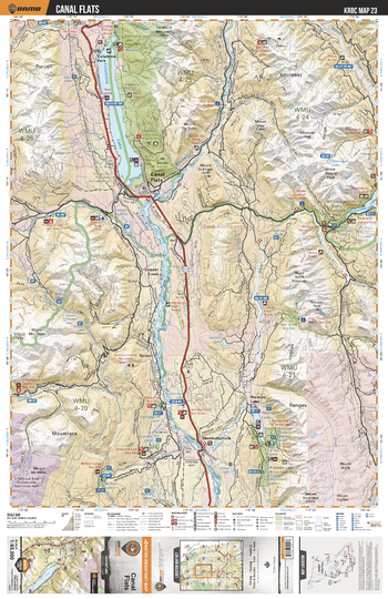 KRBC23 Canal Flats - Kootenay Rockies BC Topo