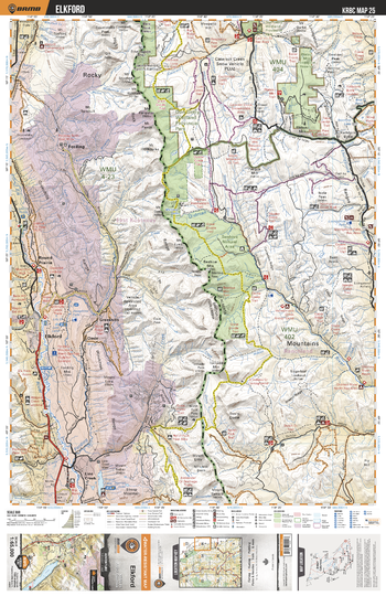 KRBC25 Elkford - Kootenay Rockies BC Topo