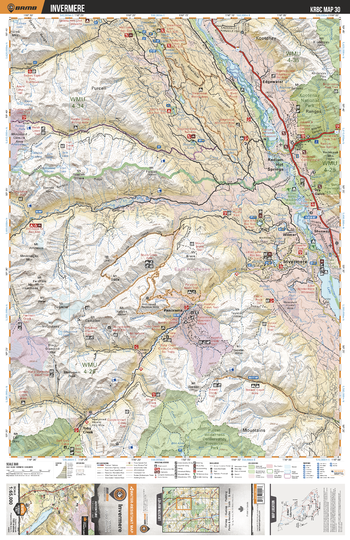 KRBC30 Invermere - Kootenay Rockies BC Topo