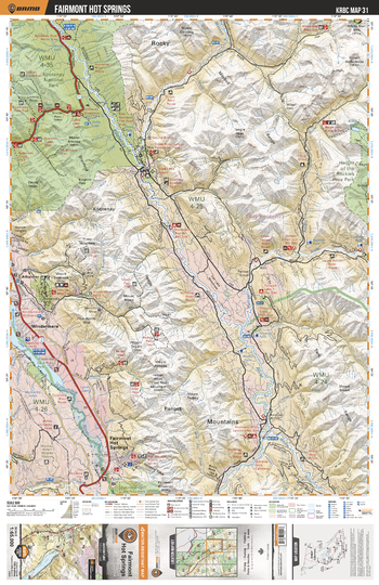 KRBC31 Fairmont Hot Springs - Kootenay Rockies BC Topo