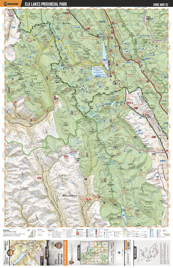 KRBC32 Elk Lakes Provincial Park - Kootenay Rockies BC Topo