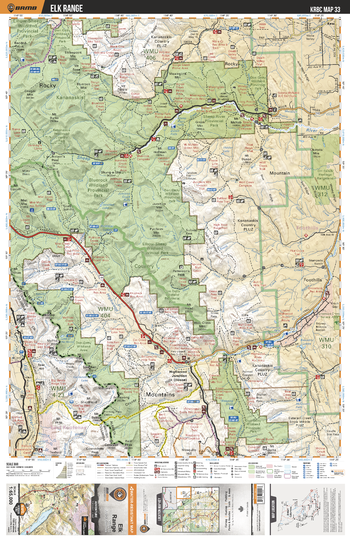 KRBC33 Elk Range - Kootenay Rockies BC Topo