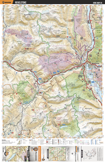 KRBC34 Revelstoke - Kootenay Rockies BC Topo
