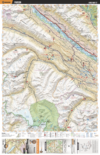 KRBC37 Parson - Kootenay Rockies BC Topo